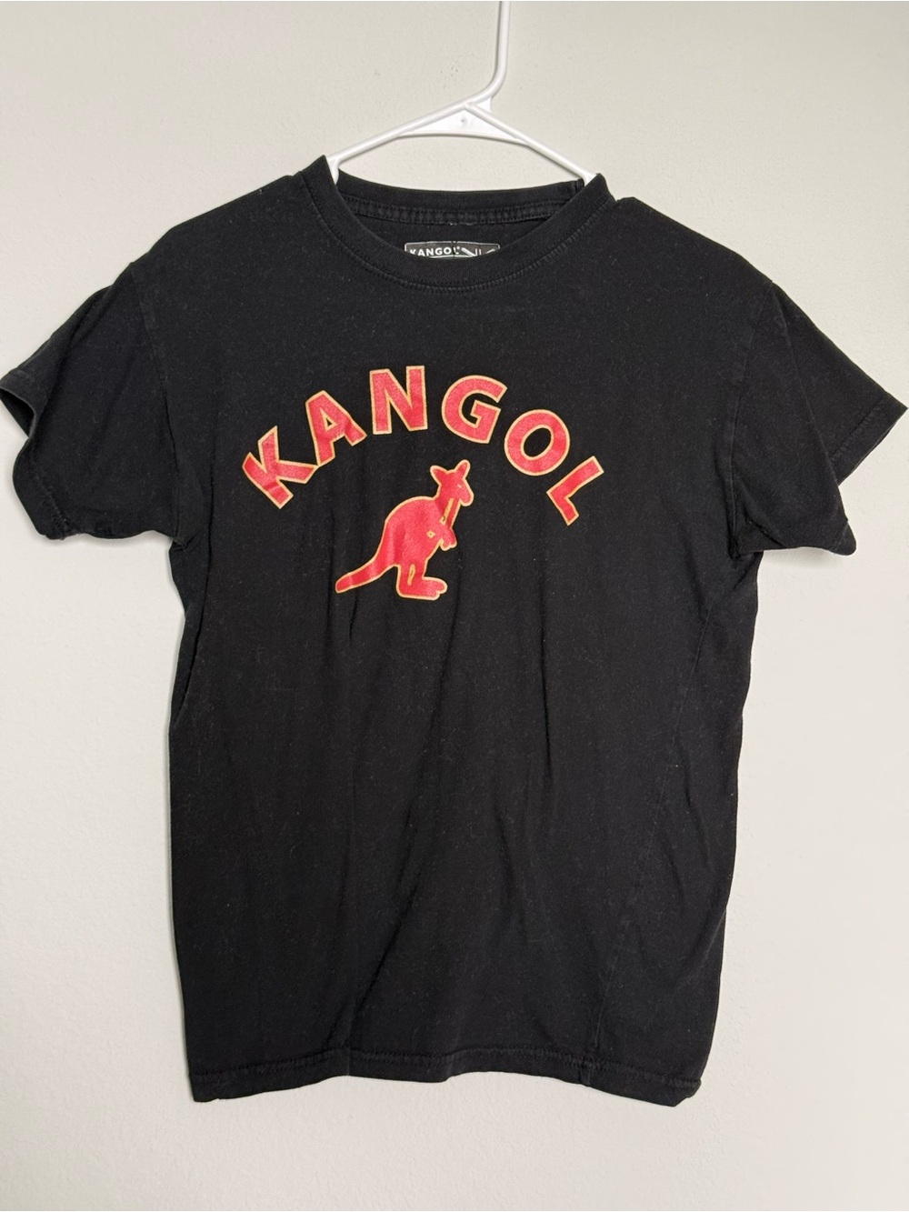 Kangol Black Tee with Red Logo